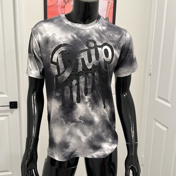 1 - Tie Dye Drip Tee - Black Sesame - Picture 2 of 4